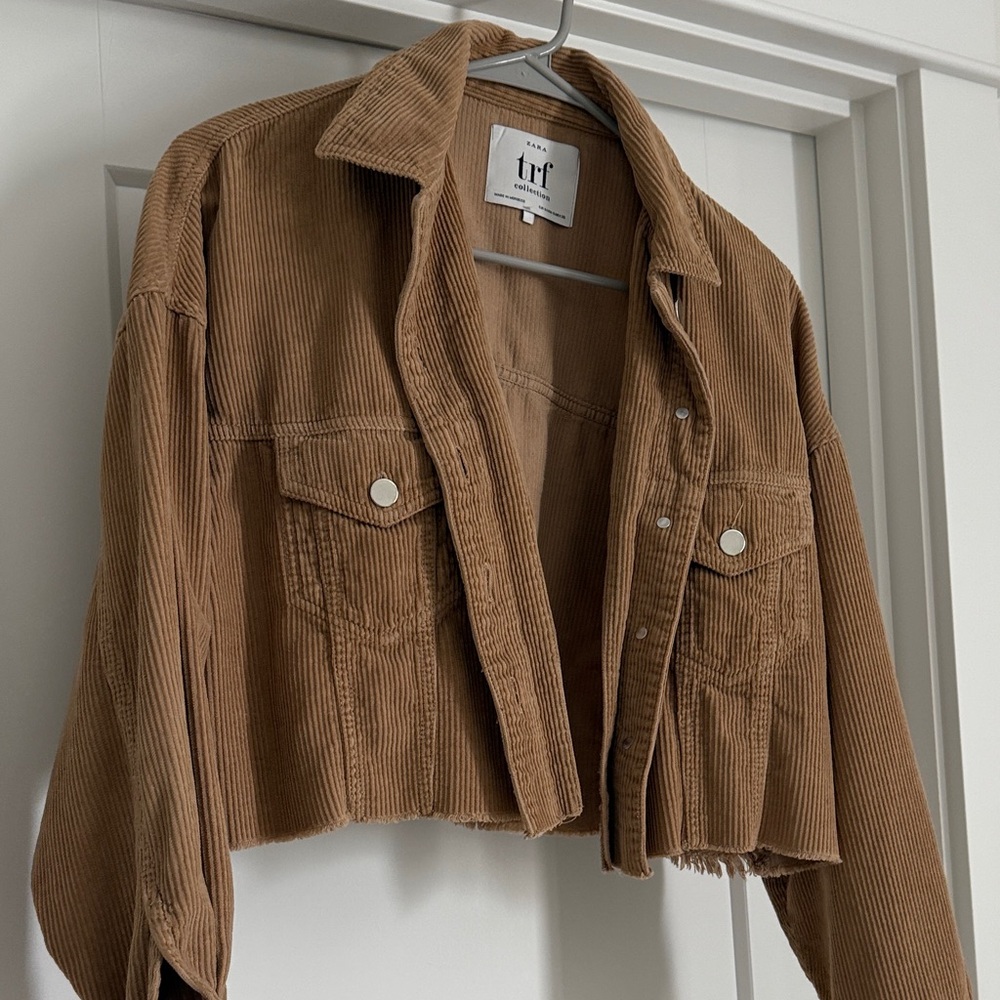 Zara Tan Corduroy Jean Jacket - Picture 7 of 7